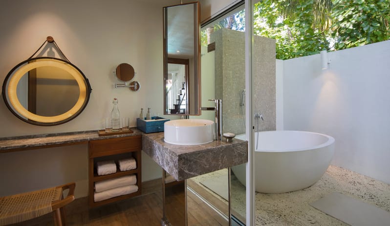 Centara Grand Island Maldives -  Club Two Bedroom Beach Pool Villa Bathroom